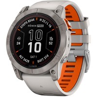 Смарт-часы Garmin fenix 7X Pro Sapphire Solar Edition Titanium with Fog Gray Ember Orange Band 010-02778-15