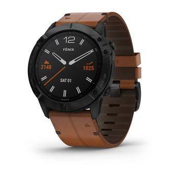 Спортивные часы Garmin Fenix 6X Pro Sapphire Black DLC with Chestnut Leather Band 010-02157-14