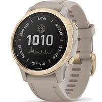 Спортивные часы Garmin Fenix 6S Pro Solar Edition Light Gold with Light Sand Band 010-02409-11