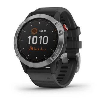 Спортивные часы Garmin Fenix 6 Solar Silver Black Band 010-02410-00
