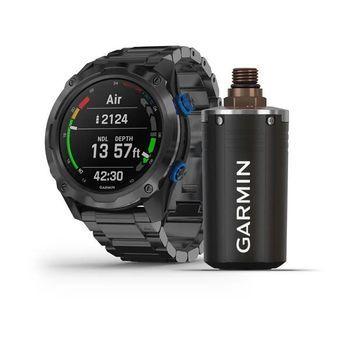 Часы-навигатор для дайвинга Garmin Descent Mk2i титановые с DLC-покрытием и черным титановым ремешком + датчик T1 010-02132-12