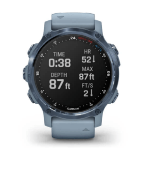 Часы-навигатор для дайвинга Garmin Descent Mk2S Mineral Blue with Sea Foam Silicone Band 010-02403-07 — фото 5