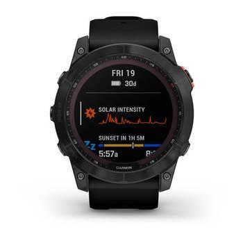 Спортивные часы Garmin Fenix 7X Solar Slate grey с черным ремешком 010-02541-01 — фото 8