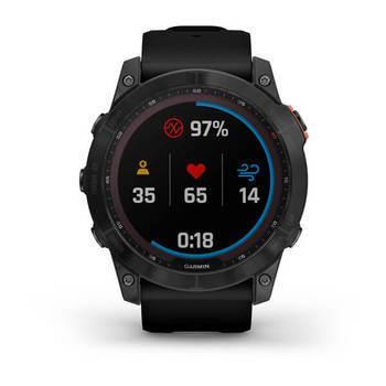 Спортивные часы Garmin Fenix 7X Solar Slate grey с черным ремешком 010-02541-01 — фото 7