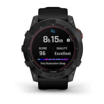 Спортивные часы Garmin Fenix 7X Solar Slate grey с черным ремешком 010-02541-01 — фото 11