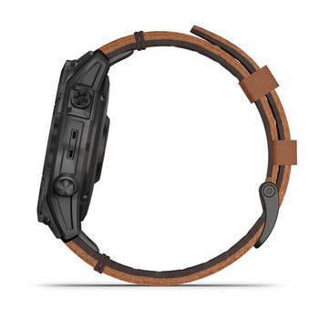 Спортивные часы Garmin Epix Gen 2 Sapphire Black Titanium с коричневым кожаным ремешком 010-02582-30 — фото 12