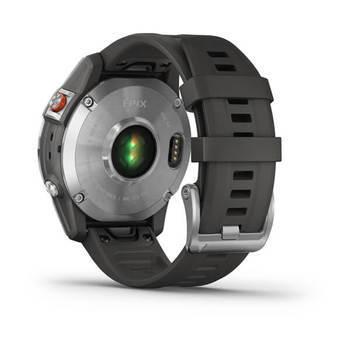 Спортивные часы Garmin Epix Gen 2 Slate Steel с силиконовым ремешком 010-02582-01 — фото 11