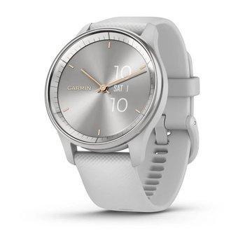 Гибридные смарт-часы Garmin vivomove Trend Silver с силиконовым ремешком 010-02665-03