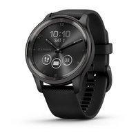 Гибридные смарт-часы Garmin vivomove Trend Black с силиконовым ремешком 010-02665-00