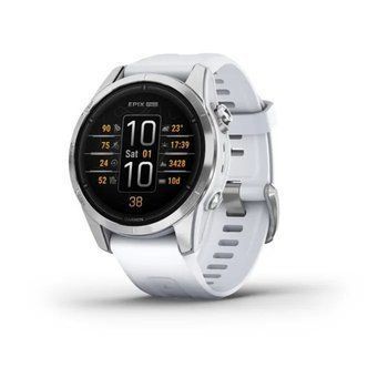 Спортивные часы Garmin Epix Pro Gen 2 Standard Edition (42мм) с силиконовым белым ремешком 010-02802-01