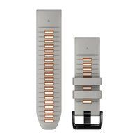 Сменный ремешок Garmin QuickFit 26 мм Fog Gray Orange силиконовый 010-13281-02
