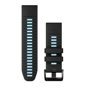 Ремешок Garmin QuickFit 26 мм силиконовый Black/Cirrus Blue 010-13281-05