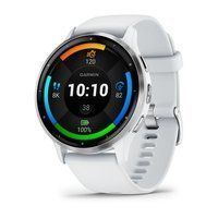 Спортивные часы Garmin Venu 3 Silver c белым силиконовым ремешком 010-02784-00