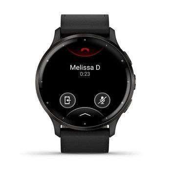 Спортивные часы Garmin Venu 3 Black c черным кожаным ремешком 010-02784-52  — фото 3