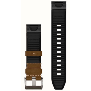 Кожаный ремешок Garmin Marq Gen2 QuickFit 22 мм Hybrid Leather Strap Tundra Black 010-13225-07 — фото 2