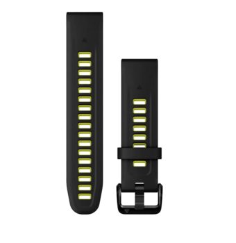 Сменный ремешок Garmin QuickFit 20 мм Black Electric Lime силиконовый 010-13279-03