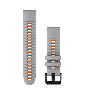 Ремешок Garmin QuickFit 22 мм Fog Gray/Ember Orange силиконовый 010-13280-02