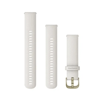 Сменный ремешок Garmin Venu Quick Release 20 мм White Cream Gold силиконовый 010-12932-53
