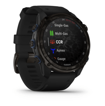 Спортивные часы Garmin Descent Mk3i (51мм) Carbon Gray DLC Titanium c черным силиконовым ремешком 010-02752-11 — фото 3