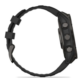 Спортивные часы Garmin Fenix 8 Amoled 47мм Sapphire Carbon Gray Titanium с серым силиконовым ремешком 010-02904-21 — фото 7