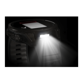 Спортивные часы Garmin Fenix 8 Amoled 47мм Sapphire Carbon Gray Titanium с серым силиконовым ремешком 010-02904-21 — фото 4