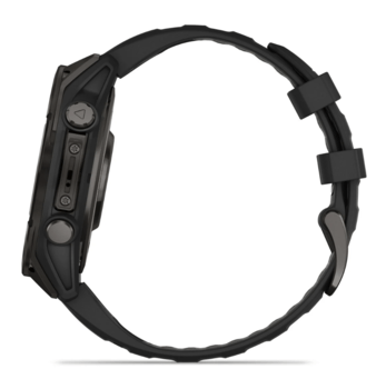 Спортивные часы Garmin Fenix 8 Amoled 47мм Sapphire Carbon Gray Titanium с серым силиконовым ремешком 010-02904-21 — фото 11