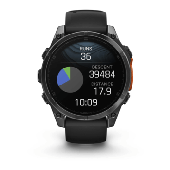 Спортивные часы Garmin Fenix 8 Amoled 51мм Slate Gray с черным силиконовым ремешком 010-02905-00 — фото 5