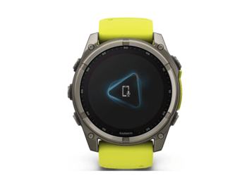 Спортивные часы Garmin Fenix 8 Solar 51мм Sapphire Titanium с желтым силиконовым ремешком 010-02907-21 — фото 2