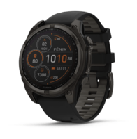 Спортивные часы Garmin Fenix 8 Solar 51мм Sapphire Carbon Gray DLC Titanium с черным силиконовым ремешком 010-02907-11