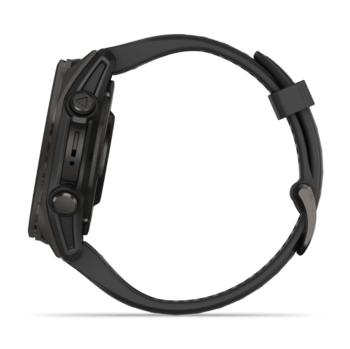 Спортивний годинник Garmin Fenix 8 Amoled 43мм Sapphire Carbon Gray DLC Titanium с черным силиконовым ремешком 010-02903-21 — фото 12