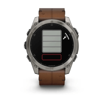 Спортивные часы Garmin Fenix 8 Amoled 51мм Sapphire Carbon Grey с коричневым кожаным ремешком 010-02905-40 — фото 4