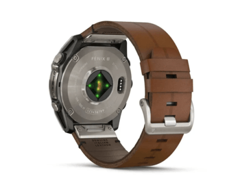 Спортивные часы Garmin Fenix 8 Amoled 51мм Sapphire Carbon Grey с коричневым кожаным ремешком 010-02905-40 — фото 5