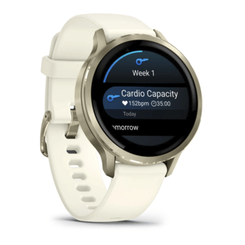 Спортивные часы Garmin Venu 4 41мм Lunar Gold с силиконовым ремешком 010-03013-00 — фото 8