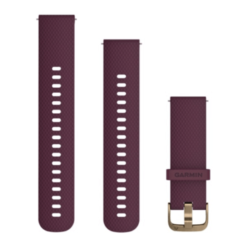 Ремешок для часов Garmin Quick Release 20 мм Berry Rose Gold бордовый силиконовый 010-12691-05