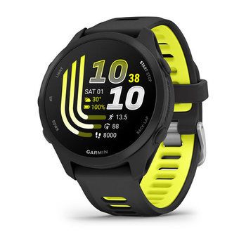 Смарт-часы Garmin Forerunner 170 чёрные с чёрно-жёлтым ремешком