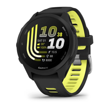 Беговые часы Garmin Forerunner 170 Music Black черного цвета с силиконовым ремешком Black Yellow 010-03920-10