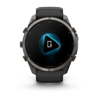 Спортивные часы Garmin Fenix 9 Pro inReach 51мм Carbon Gray DLC Titanium с черно-серым силиконовым ремешком 010-04337-11 — фото 9