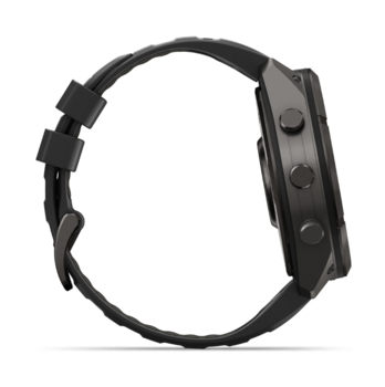 Спортивные часы Garmin Fenix 9 Pro Amoled 51мм Carbon Gray DLC Titanium с черно-серым силиконовым ремешком 010-04337-16 — фото 9