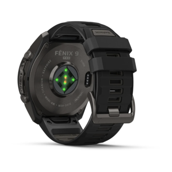 Спортивные часы Garmin Fenix 9 Pro Amoled 51мм Carbon Gray DLC Titanium с черно-серым силиконовым ремешком 010-04337-16 — фото 2