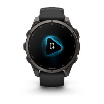 Спортивные часы Garmin Fenix 9 47 мм Carbon Gray DLC с чёрным силиконовым ремешком 010-04762-11 — фото 5