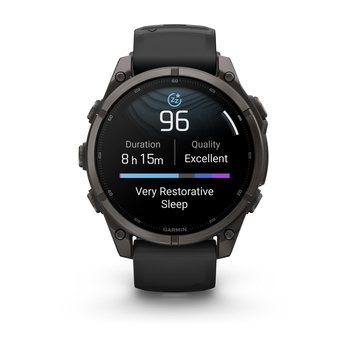 Спортивные часы Garmin Fenix 9 47 мм Carbon Gray DLC с чёрным силиконовым ремешком 010-04762-11 — фото 10
