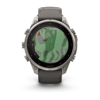 Спортивные часы Garmin Fenix 9 Pro Solar 47 мм Titanium с темно-серым силиконовым ремешком 010-04338-01 — фото 7