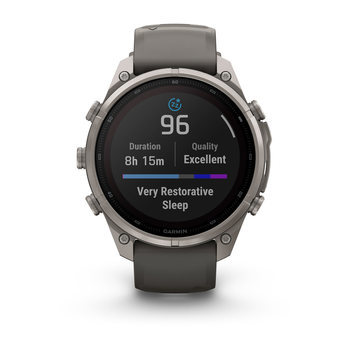 Спортивные часы Garmin Fenix 9 Pro Solar 47 мм Titanium с темно-серым силиконовым ремешком 010-04338-01 — фото 11