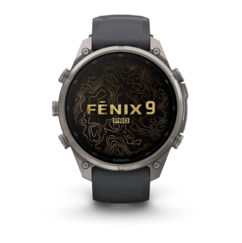 Спортивные часы Garmin Fenix 9 Pro Amoled inReach 47 мм Titanium с серым силиконовым ремешком 010-04336-21 — фото 12