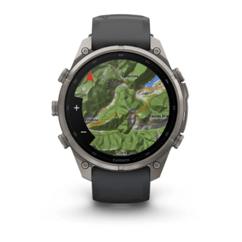 Спортивные часы Garmin Fenix 9 Pro Amoled inReach 47 мм Titanium с серым силиконовым ремешком 010-04336-21 — фото 4