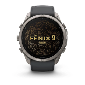 Спортивные часы Garmin Fenix 9 Pro Amoled 51мм Titanium с серым силиконовым ремешком 010-04337-21 — фото 12