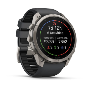 Спортивные часы Garmin Fenix 9 Pro Amoled 51мм Titanium с серым силиконовым ремешком 010-04337-21 — фото 11