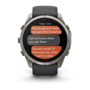Спортивные часы Garmin Fenix 9 Pro Amoled 51мм Titanium с серым силиконовым ремешком 010-04337-21 — фото 6