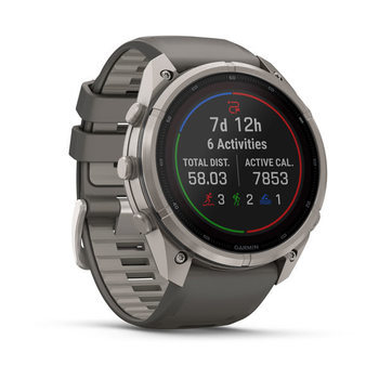 Спортивные часы Garmin Fenix 9 Pro Solar inReach 51 мм Titanium с темно-серым силиконовым ремешком 010-04339-01 — фото 2