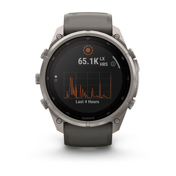 Спортивные часы Garmin Fenix 9 Pro Solar inReach 51 мм Titanium с темно-серым силиконовым ремешком 010-04339-01 — фото 3